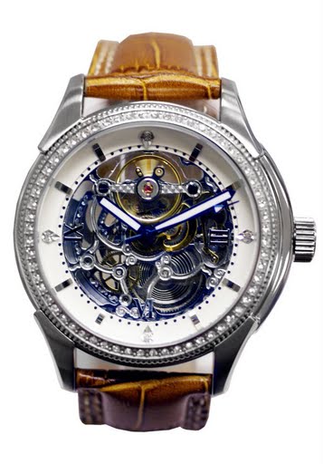 Lenzburg™ Swiss Design Skeleton Automatic Watch